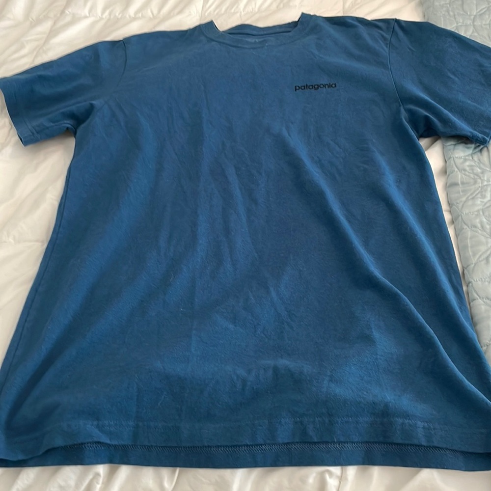 Patagonia Blue Short Sleeve Logo Tee